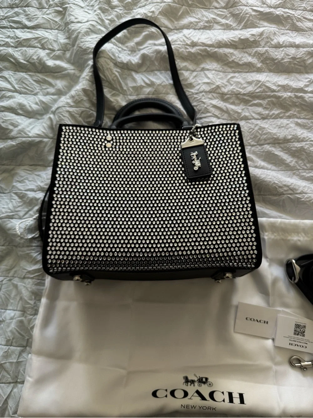 NWOT Coach Rogue 25 Black Crystal